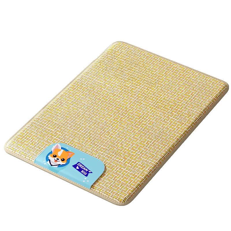 Natural Weave Pet Ice Mat for Cats and Dogs - Summer Cooling Bed and Nest for Home Use