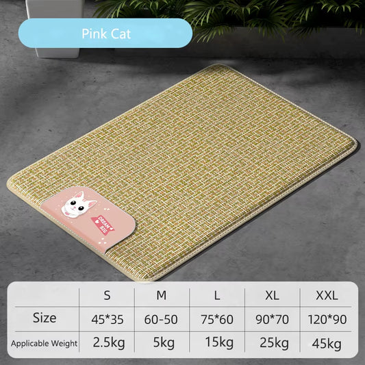 Natural Weave Pet Ice Mat for Cats and Dogs - Summer Cooling Bed and Nest for Home Use
